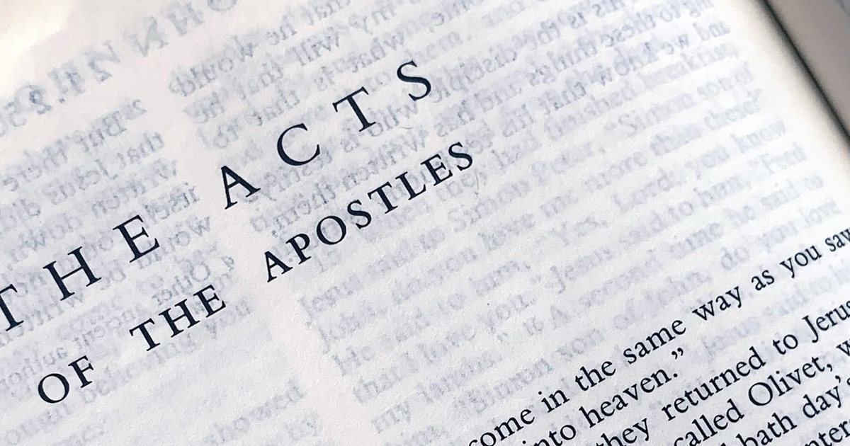 Rule Of Life: Week Two Acts Of The Apostles Summer Reading Challenge